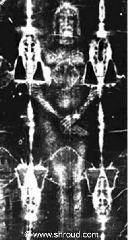 front of Turin Shroud 